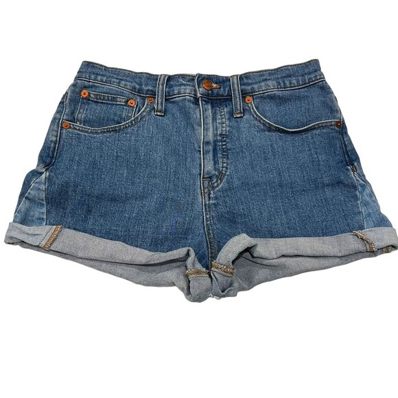 Madewell Women's High Waist Pieced Edition Denim Shorts, 27 - Picture 1 of 7